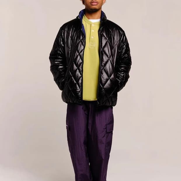 Quilted reversible jacket (black/blue)