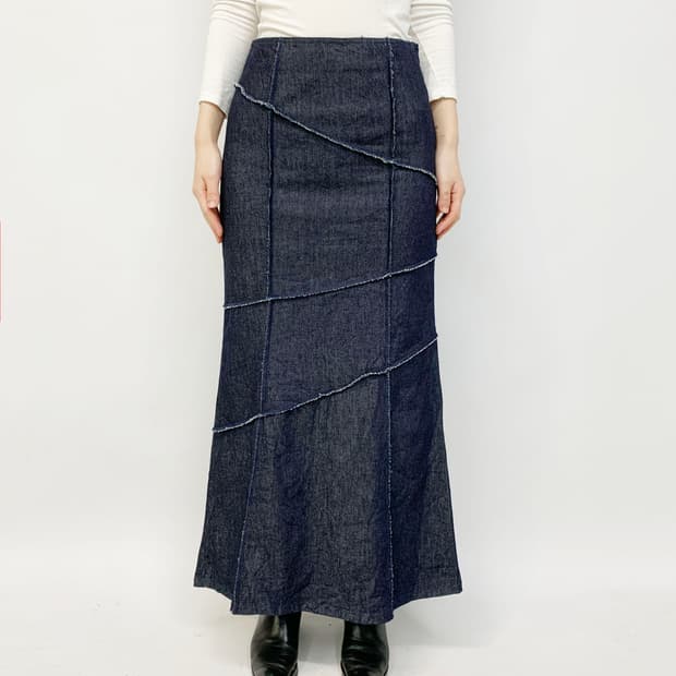  LANINA 데님 롱 스커트