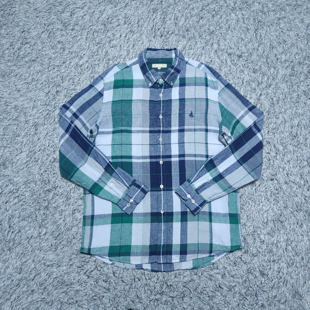 빈폴)100 남자 린넨셔츠 린넨체크 / 왕눈이샵