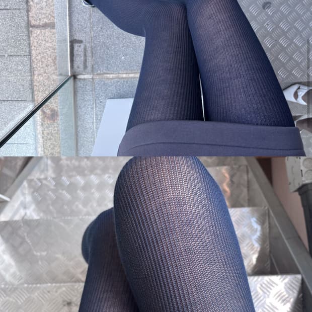 키야기 Soft & Warm Heavy Ribbed Tights