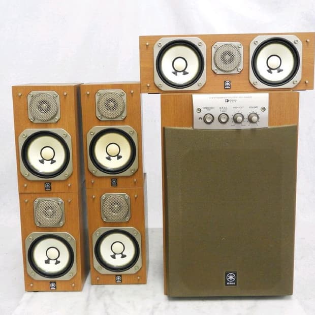 야마하 5.1ch 빈티지 홈시어터 스피커 세트 인테리어 레트로 앤틱 카페