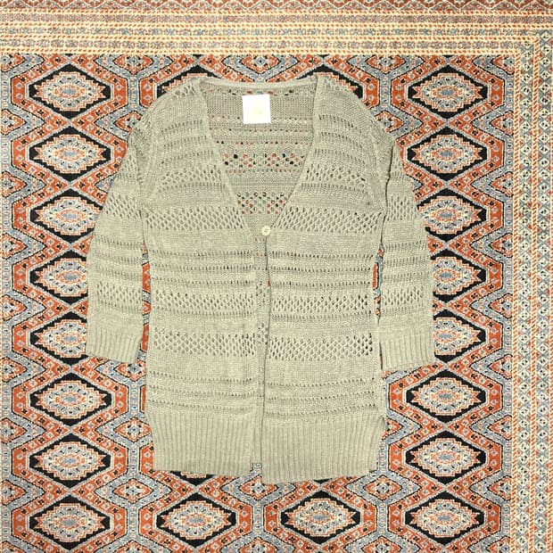 일본빈티지 베이지 시스루 가디건 여성S