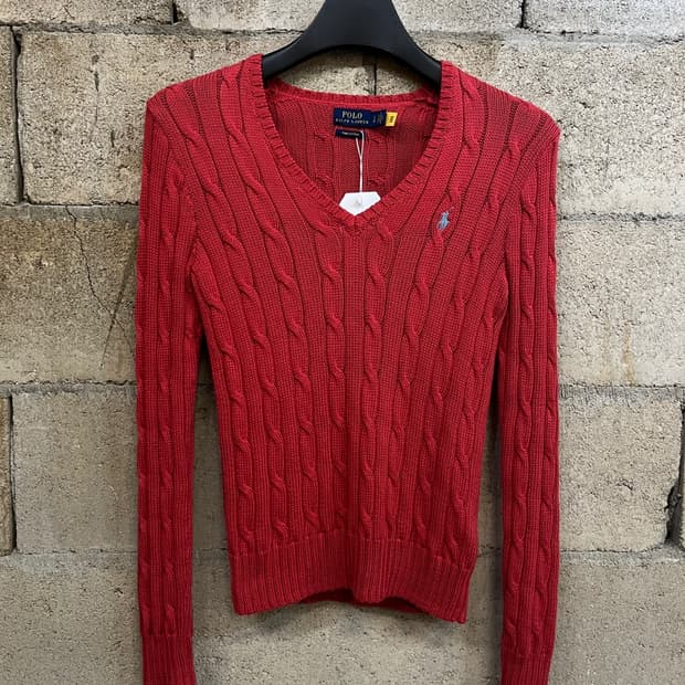 폴로 랄프 로렌 브이넥 니트
