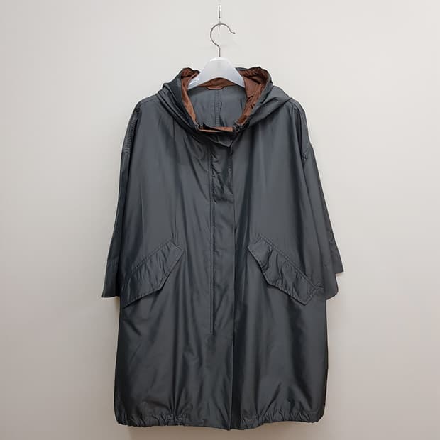 브루넬로쿠치넬리 실크 혼방 후드 롱 자켓 40사이즈