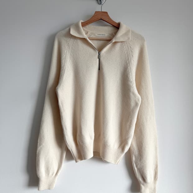 나팅리튼(NOTHING WRITTEN) 울 니트 하프집업