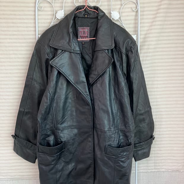 빈티지 블랙 레더 자켓 y2k 스트릿 갸루 펑키 일본빈티지516  fab