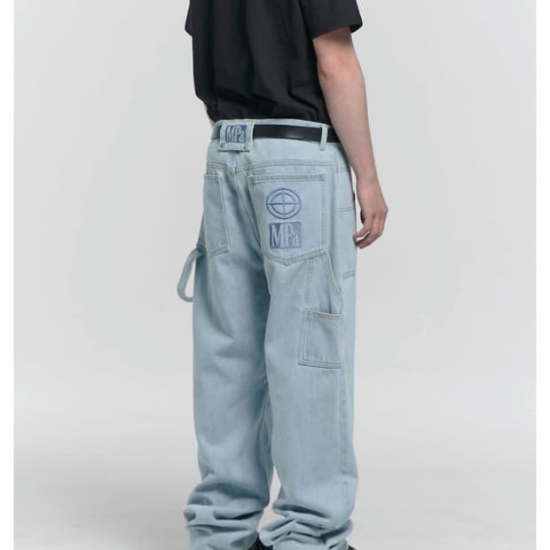 플프 페인터 데님 팬츠 라이트 블루