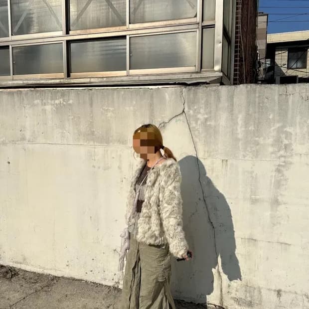 빈티지 카고 지퍼 스커트