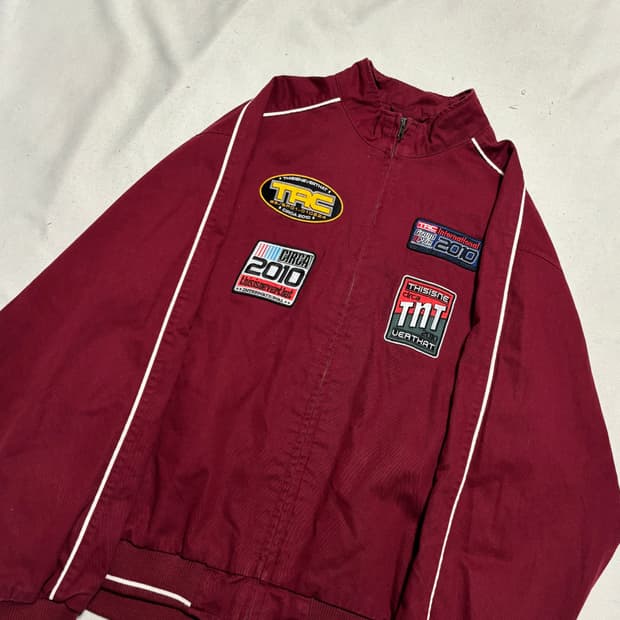 XL 디스이스네버댓 TRC 버건디 레이싱 자켓