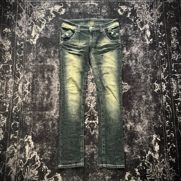 Washing detail 00s denim pants