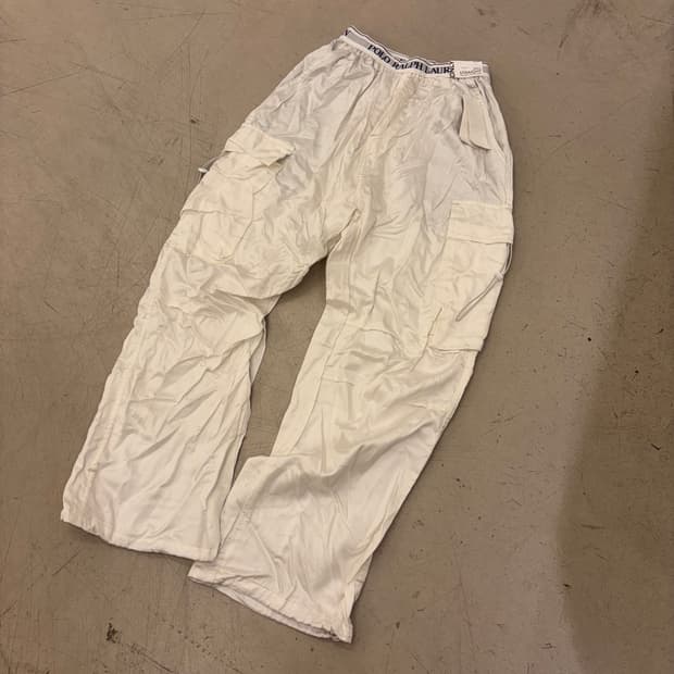 폴로 밴딩 카고 화이트 팬츠