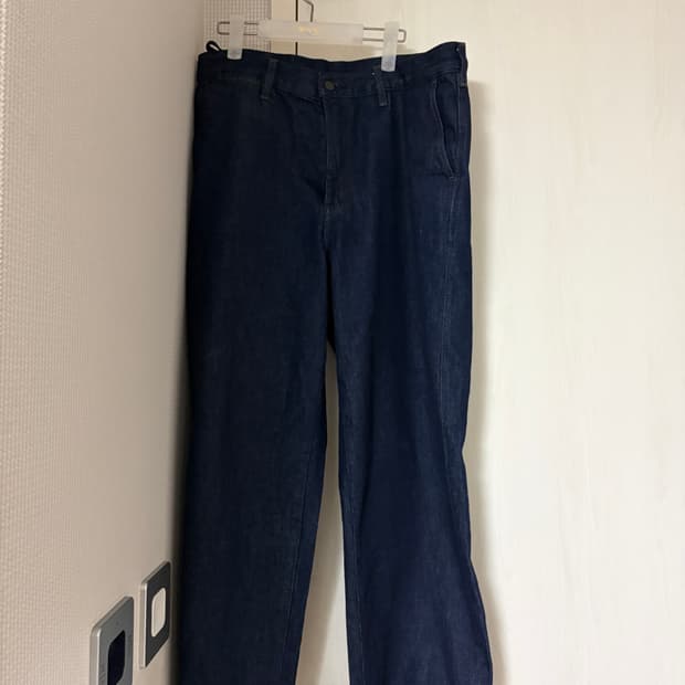 유니클로 와이드 테이퍼드 진