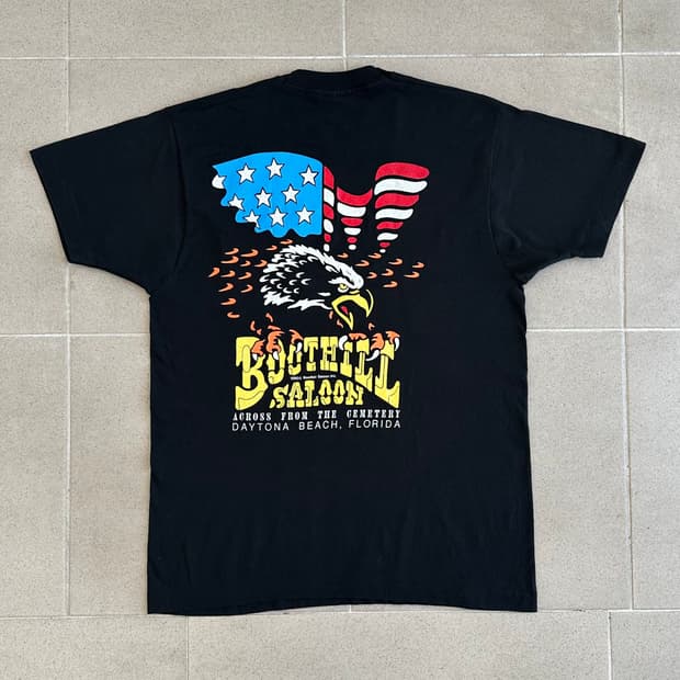 90s 빈티지 바이커 티셔츠 XL Boothill Saloon