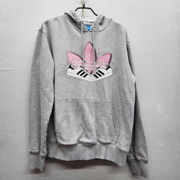 아디다스 빅로고 후드티 L
