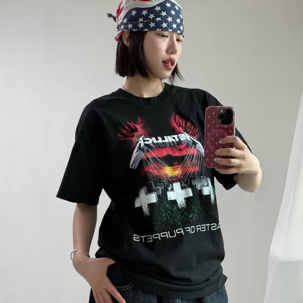 메탈리카 프린팅 반팔
