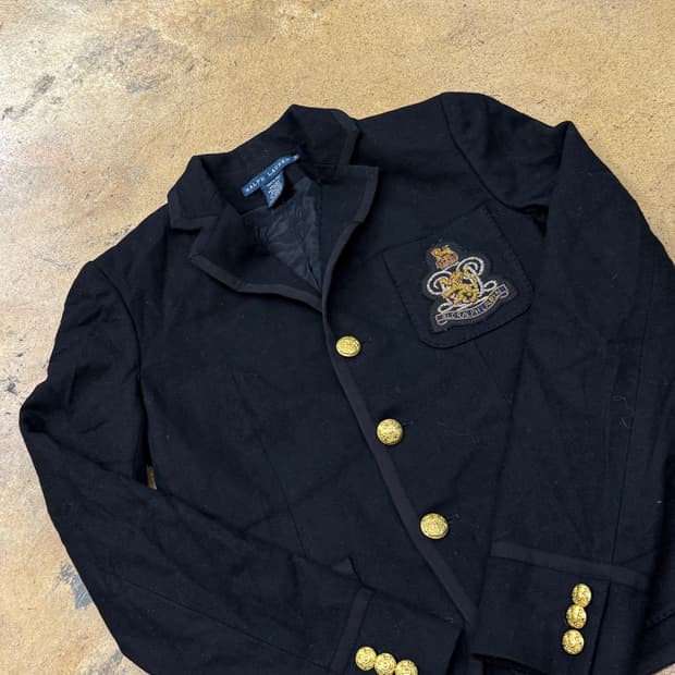 [정품/2] 폴로 랄프로렌 블랙 블레이저 금장 버튼 b17