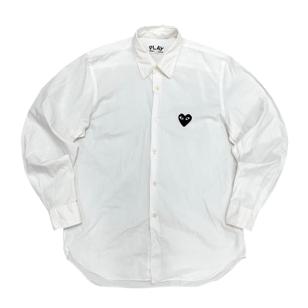 꼼데가르송 블랙와펜 화이트셔츠(S)