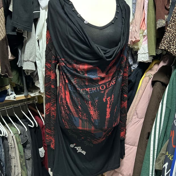 펑크 드레이프 원피스