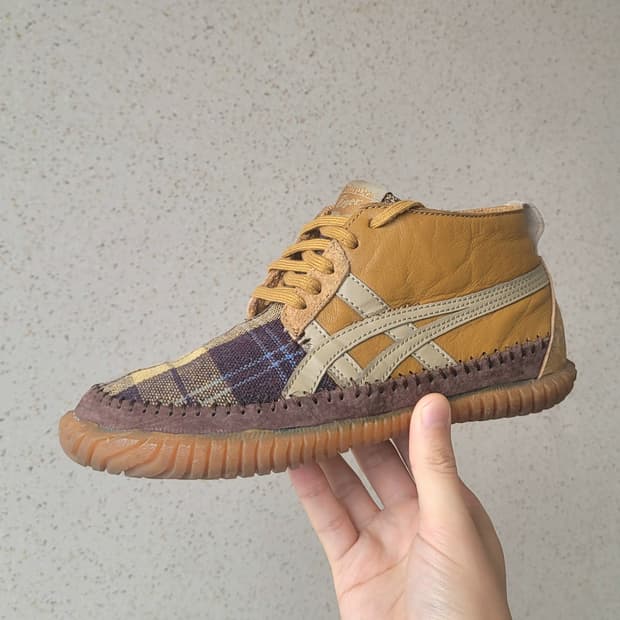 오니츠카타이거 츠나히키 옐로우 체크 230