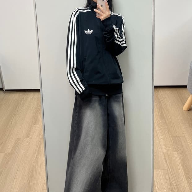 아디다스 구파이어버드 블랙 트랙탑 져지