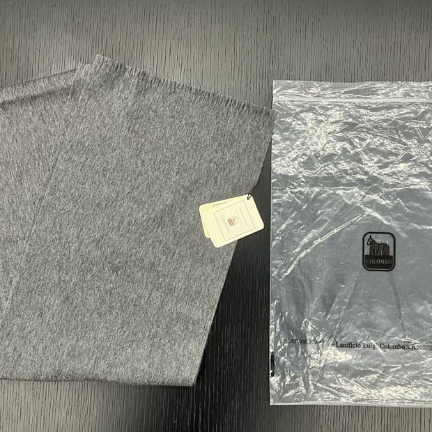 콜롬보 캐시미어 100% 머플러 스카프 그레이 (새상품)