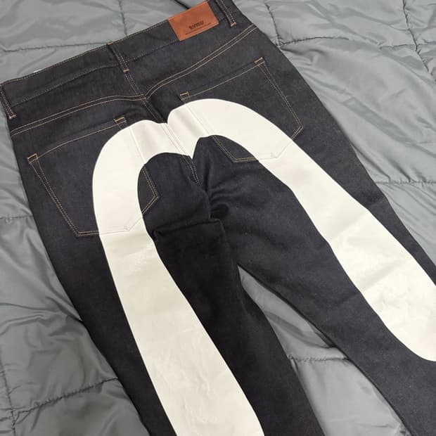 [34] 에비수 데님 프린팅 청바지