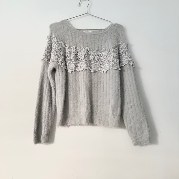 Flower embroidery patch knit 