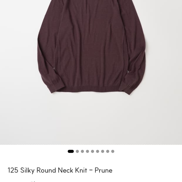 L) 125 Silky Round Neck Knit - Prune