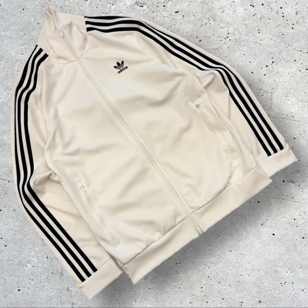 [L] 아디다스 베켄바우어 삼선 트랙탑 져지 집업 화이트 D702