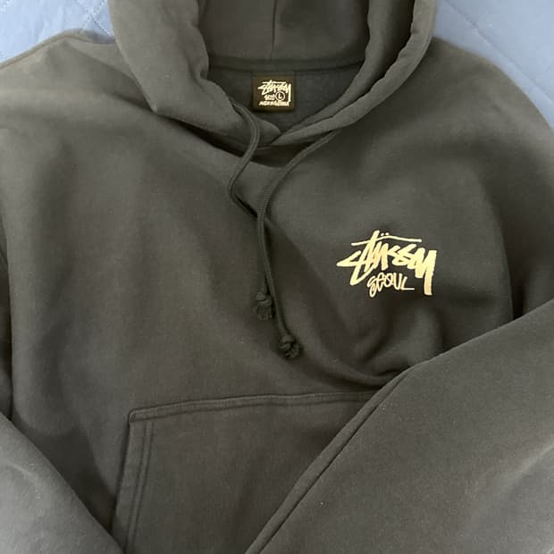 스투시 서울2025네이비 후드티