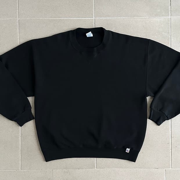 90s 빈티지 러셀 스웻셔츠 블랙 XL