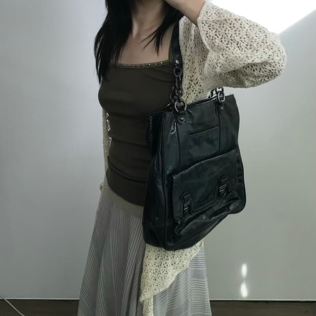 코치 글로시 체인백