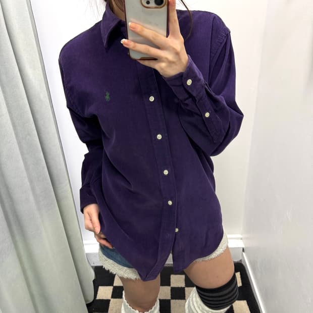 폴로 퍼플 코듀로이 셔츠