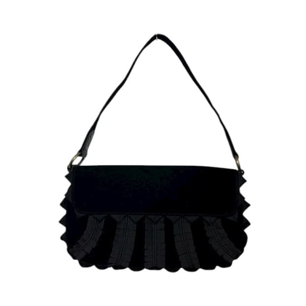 HIROKO BIS Black Ribbon Detail Handbag 