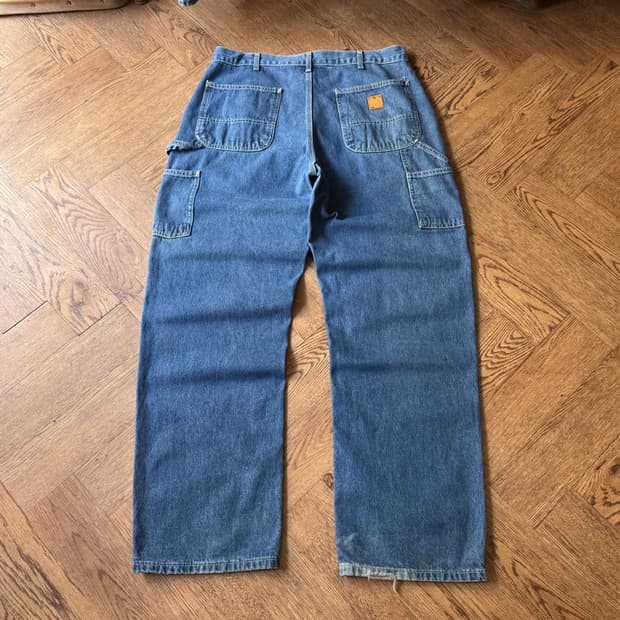 [36]칼하트 USA 싱글니 워크 데님 팬츠