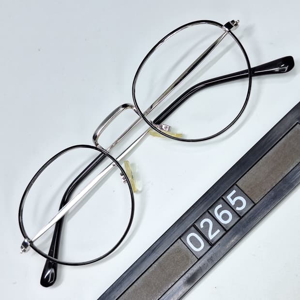 90s 일본 빈티지 라운드 블랙 칠보 안경테 128mm 클래식 레트로 패