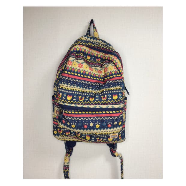 빈티지 플라워 모리걸 패티드 백팩