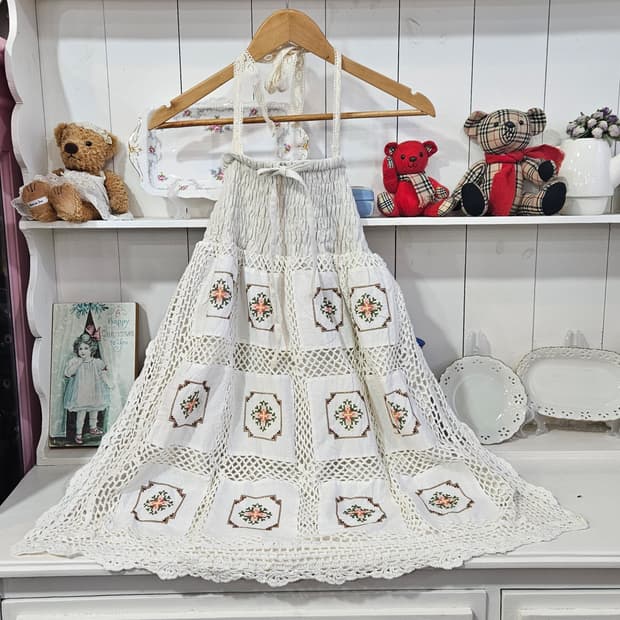 빈티지 아일렛 자수 크로쉐원피스