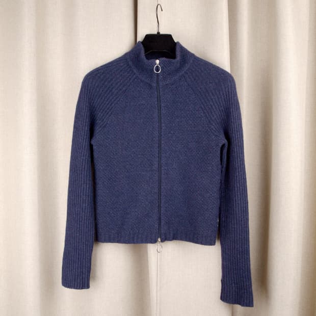 Wool 2 Way Zip-up Cardigan