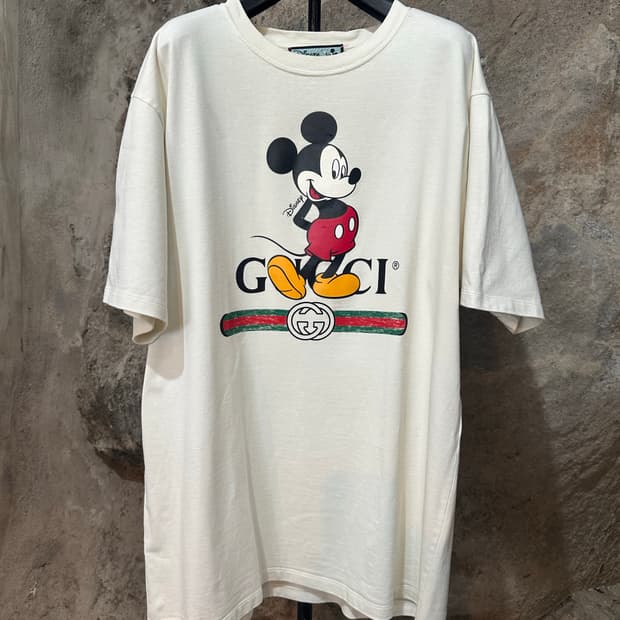 구찌 x 디즈니 미키마우스 오버핏 반팔티