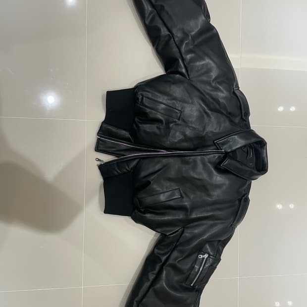 FRKM SCD] duck down PU leather jacket