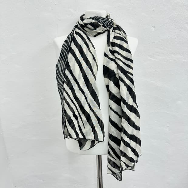 Vintage zebra patterned scarf