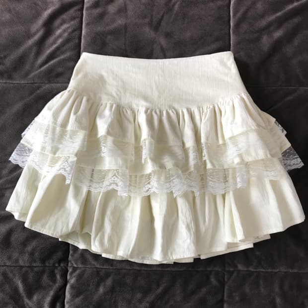 레이스 플로츠 스커트