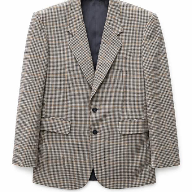 생로랑 체크 블레이저 38(A)