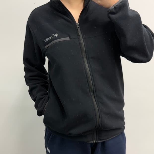 [M] 컬럼비아 블랙 플리스 집업