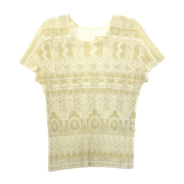 Pleats Please Geometric Mesh S/S Top/ 3