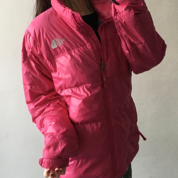 노스페이스 가슴로고 눕시패딩