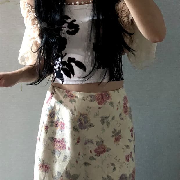 빈티지 페어리 오리엔탈 비즈 볼레로