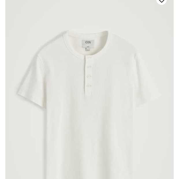 cos 슬림 리브드 헨리 티셔츠