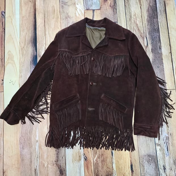 80s 빈티지 스웨이드 웨스턴 테슬자켓